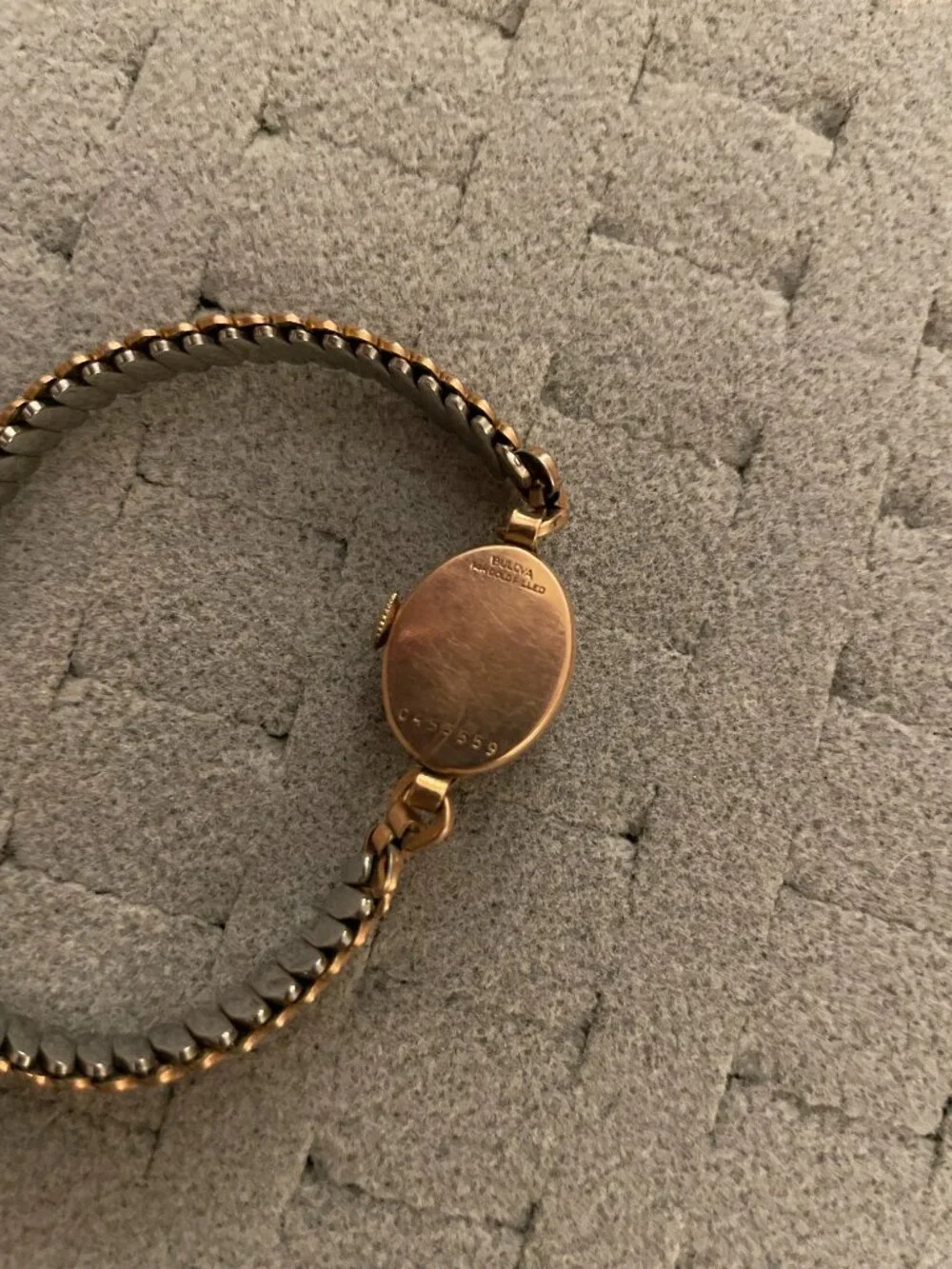 Vintage Rose Gold Watch Bulova 1930s ? Deco 14k Gold Filled C455559 Not Working